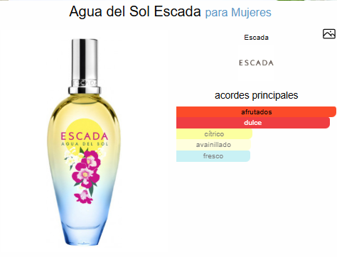 AGUA DEL SOL / ESCADA