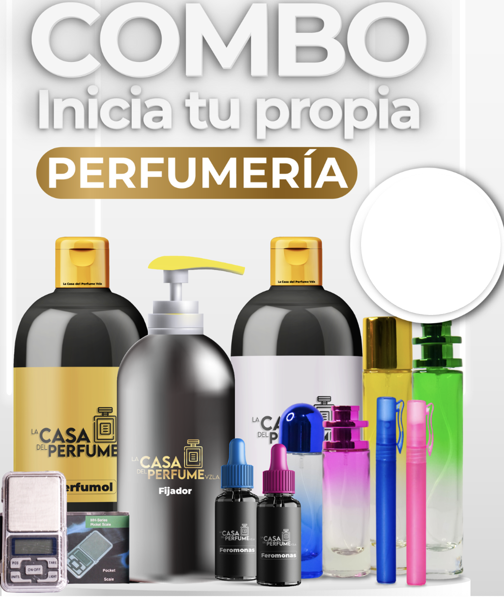 COMBO EMPRENDEDOR / ESENCIA, FIJADOR, FRASCOS Y PERFUMOL